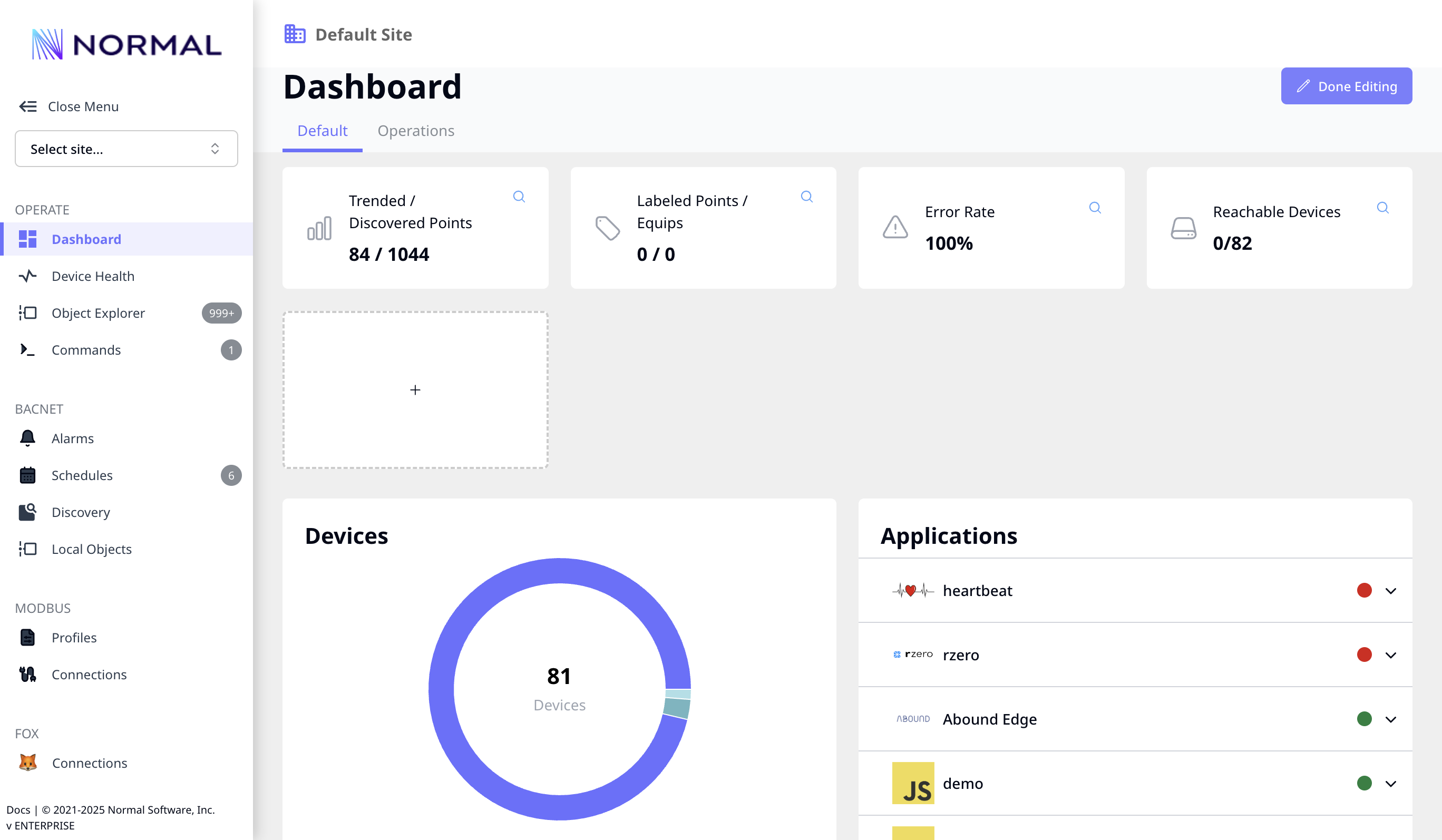 Dashboard Edit Mode